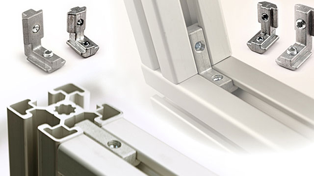 80/20 Inc. has added Corner Connectors to its line of T-slotted aluminum framing components.