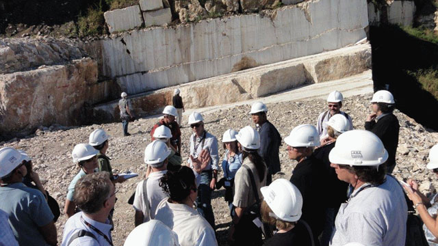 Architects from last year's program visit a Verona-area quarry.