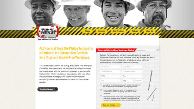 The Construction Coalition for a Drug- and Alcohol-Free Workplace website
