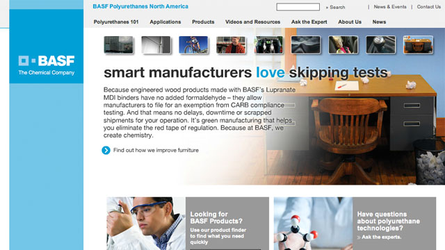 BASF Polyurethanes North America website