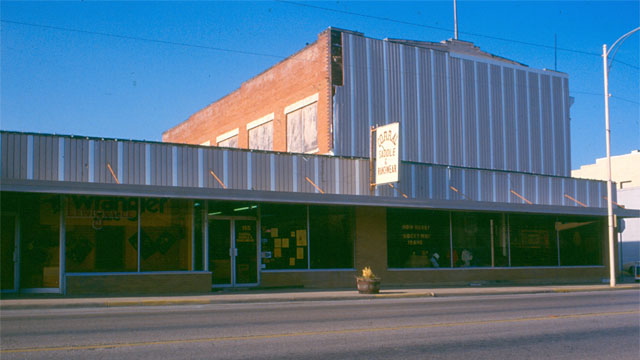 Lewisville storefront facade before the makeover.