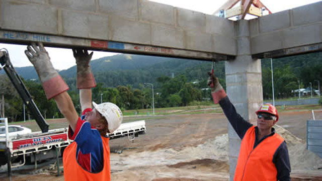 Builders and mason contractors save time and money using KWIK LINTELS.