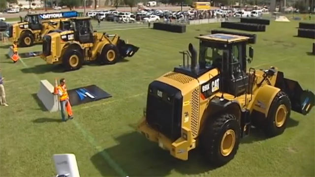 Cat® machines participated in the groundbreaking of DAYTONA Rising