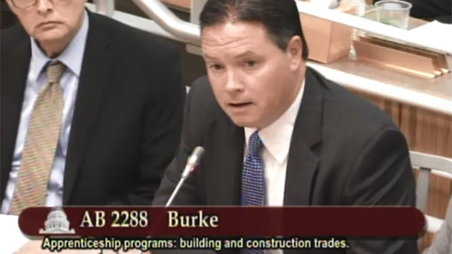 Tim Johnson testified to the California legislature to promote training opportunities for all.