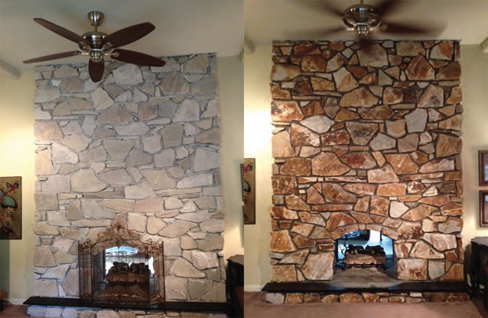 remodeling an indoor fireplace without replacing masonry large