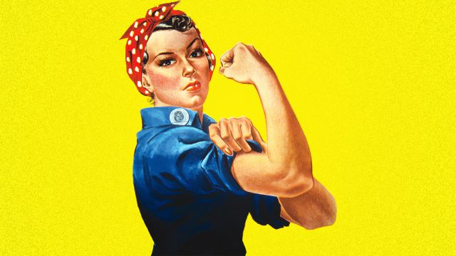 Rosie the Riveter represented American women who worked in factories and shipyards during World War II.