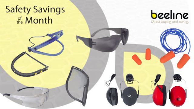 Safety glasses, cap adapters, face shields, and hearing protection products are the MCAA Safety Savings of the Month.