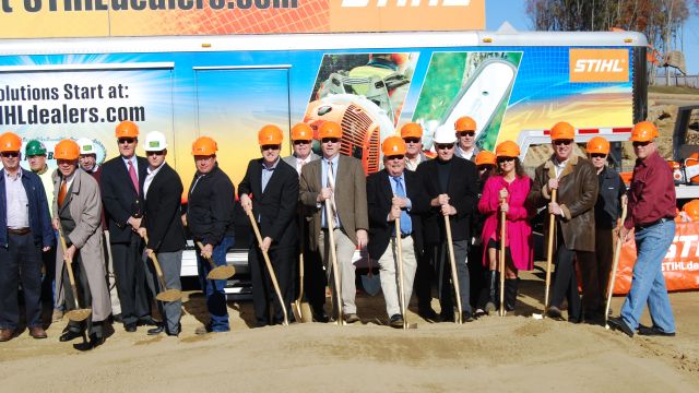 The groundbreaking for a new STIHL distribution site recently took place in Oxford, Conn.