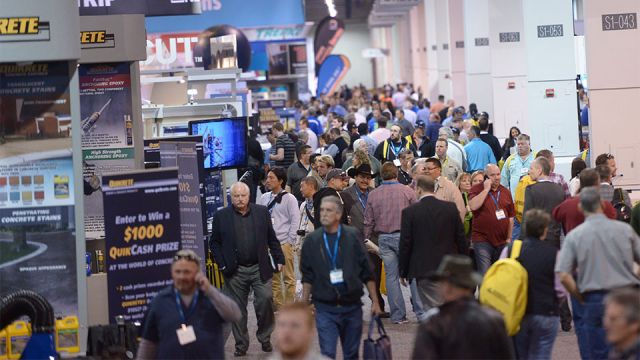 The word down the aisles at the World of Concrete/World of Masonry was that business is still picking up