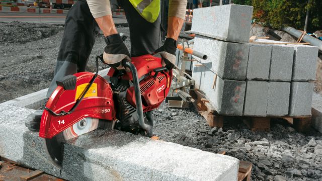 OSHA and other national standard requirements are incorporated in the design of all Hilti saws.