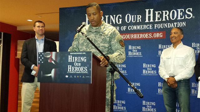 Zachry recruiting veterans at a Hiring Our Heroes event in San Antonio, TX